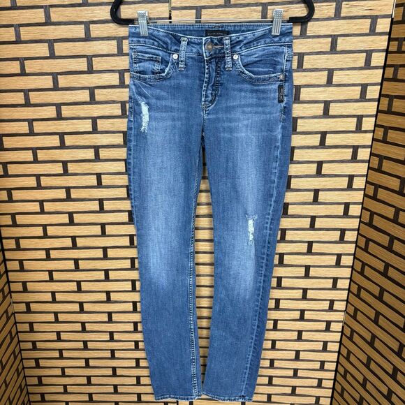 Silver‎ Jeans Suki Straight Leg Jeans Size 25W/32L - Picture 1 of 9